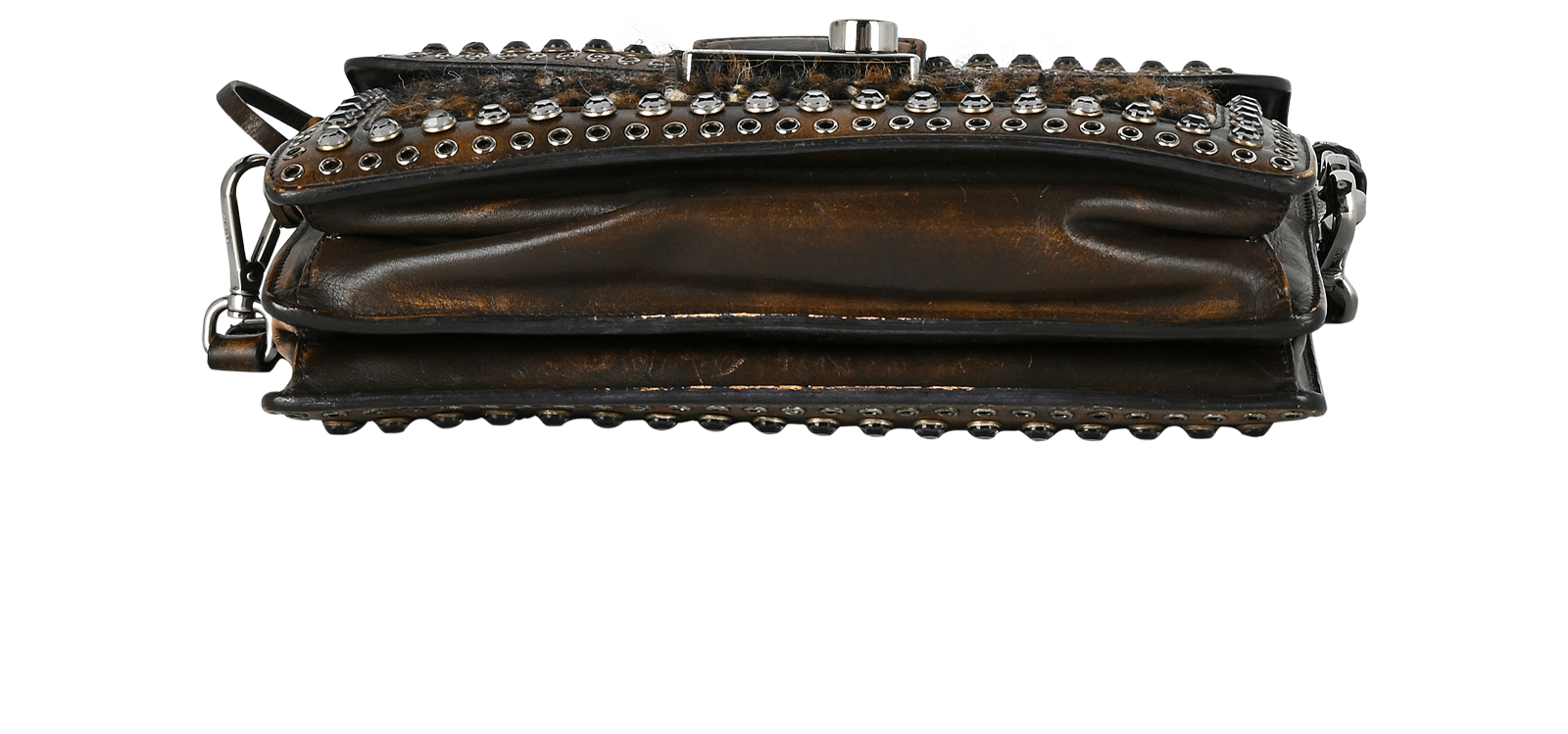 Tweed Crossbody, &pound;220, Handbags, Brown, Tweed, Top view